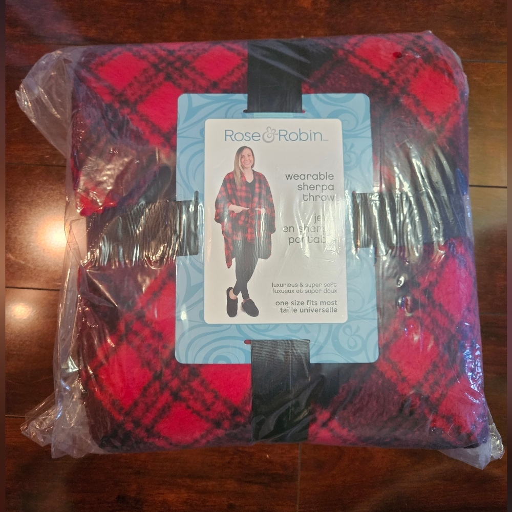 Sherpa Teddy Throw Pocho Wrap